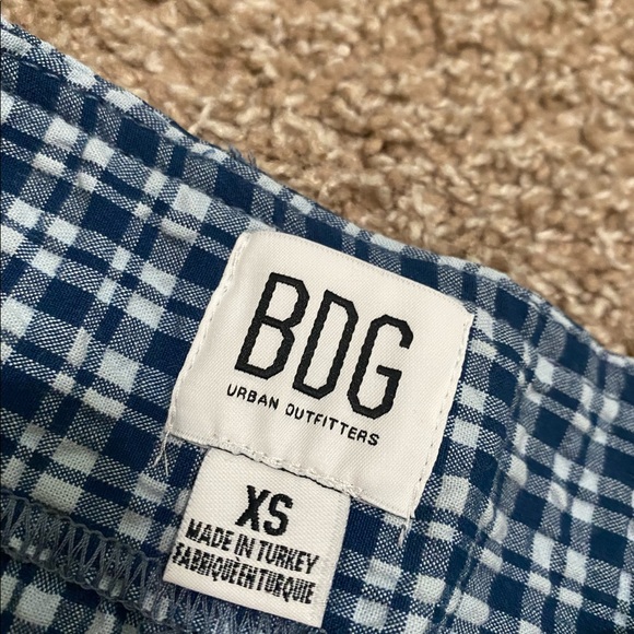 BDG Darren Seersucker Notched Mini Skirt NWT Size XS - Picture 8 of 9